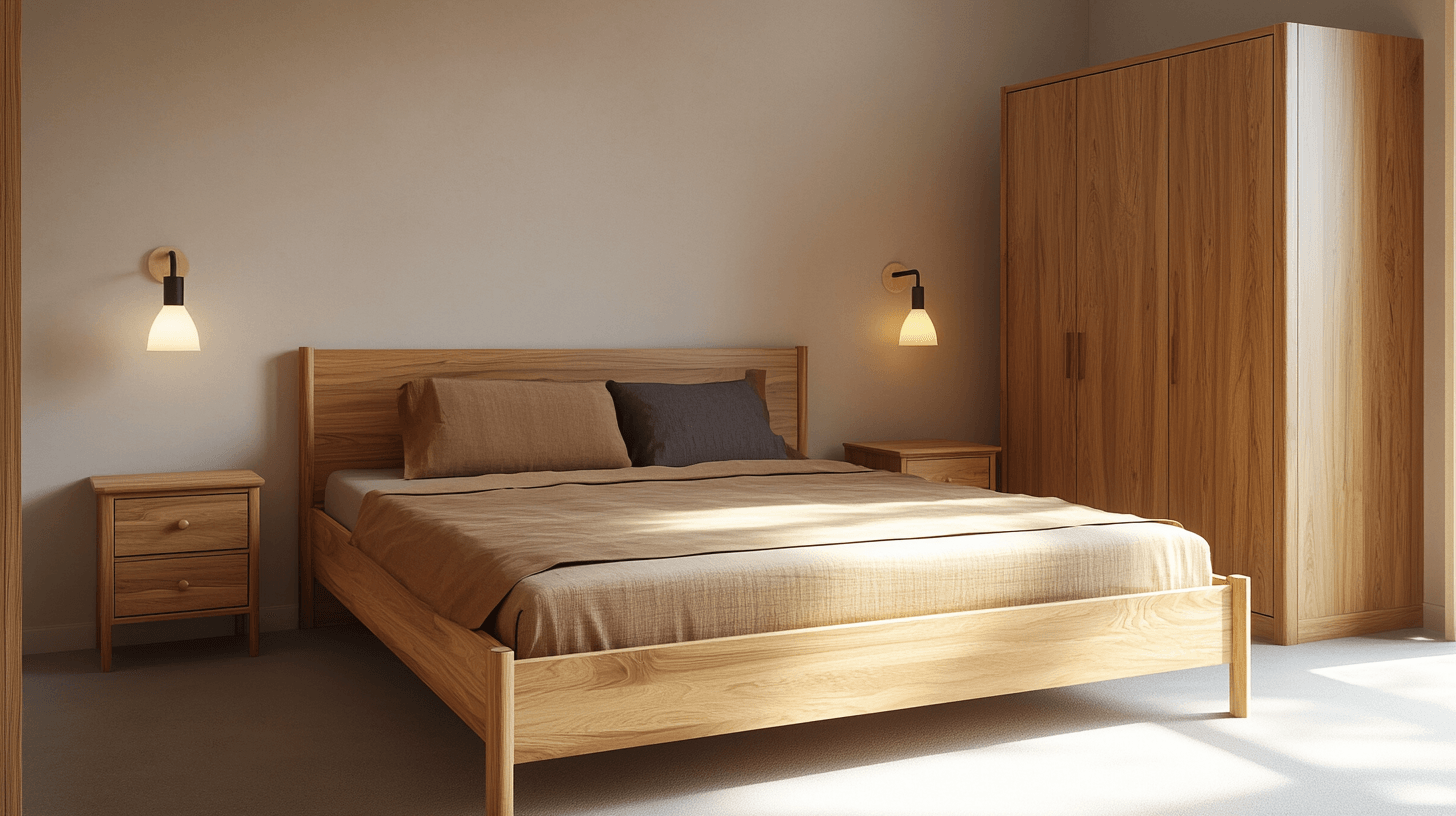 Meubles dans la chambre scandinave