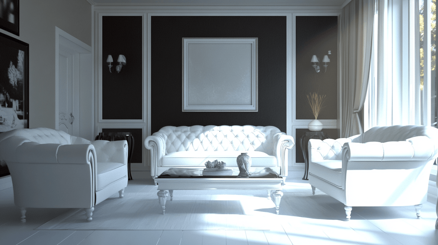 Meubles pour des concepts d'habitation monochromes