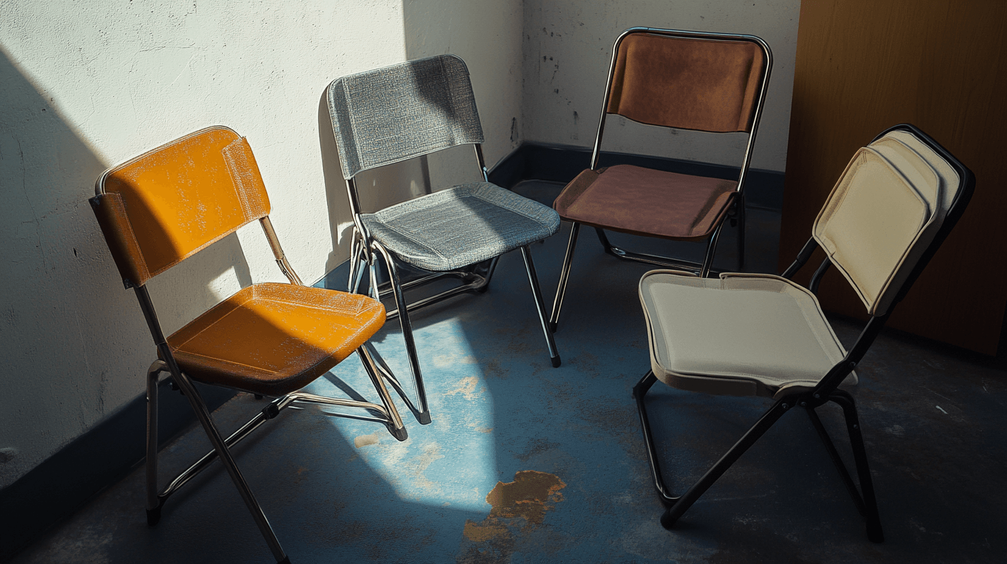 Différents types de chaises pliantes