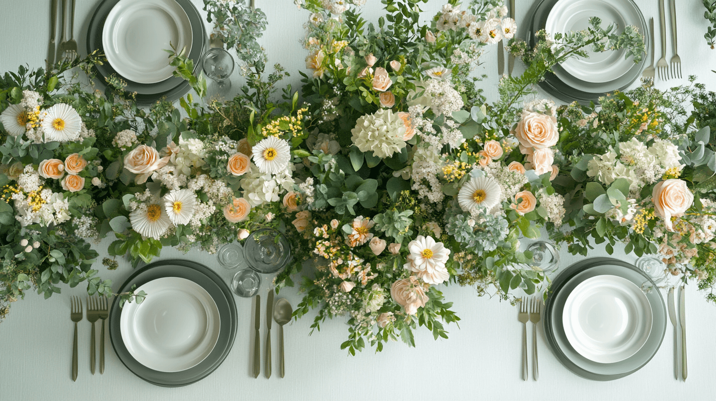 Arrangements floraux : Accents frais pour la table