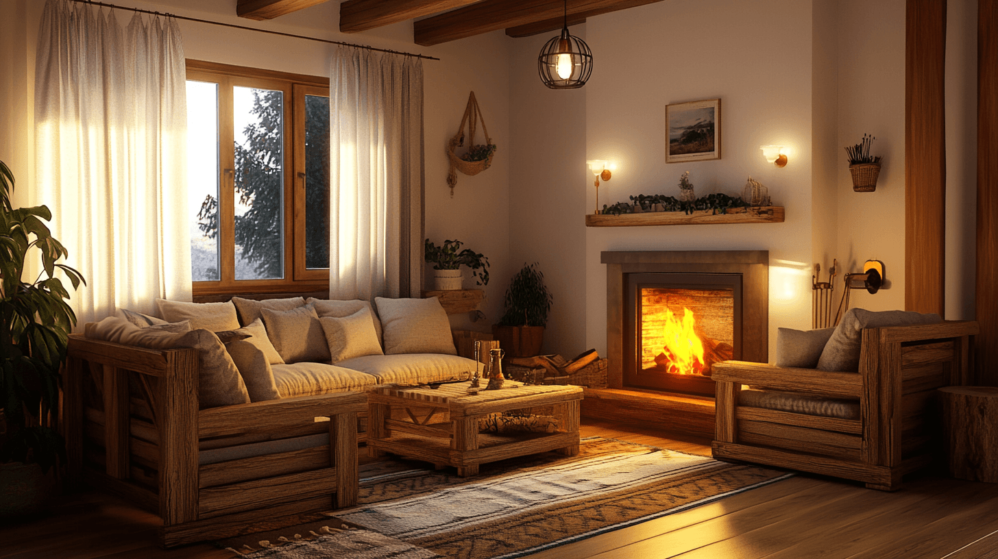 Charme rustique : Confort grâce aux matériaux naturels