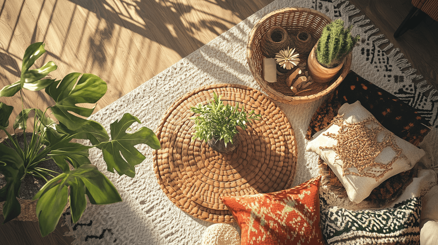 Décoration dans le style Zen Boho : Matériaux naturels et accents créatifs