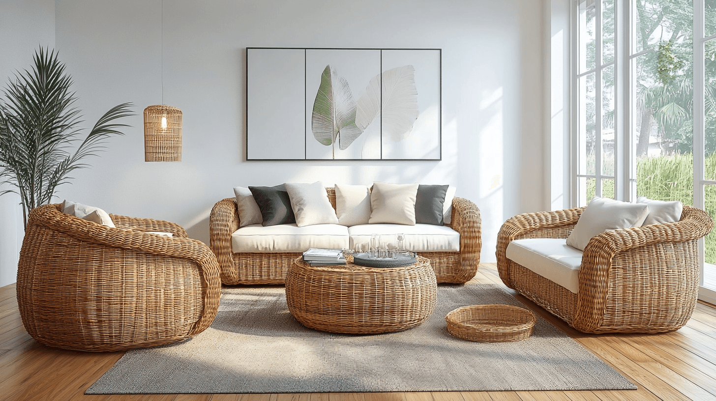 Meubles en rotin à l'intérieur : Apportez des touches élégantes