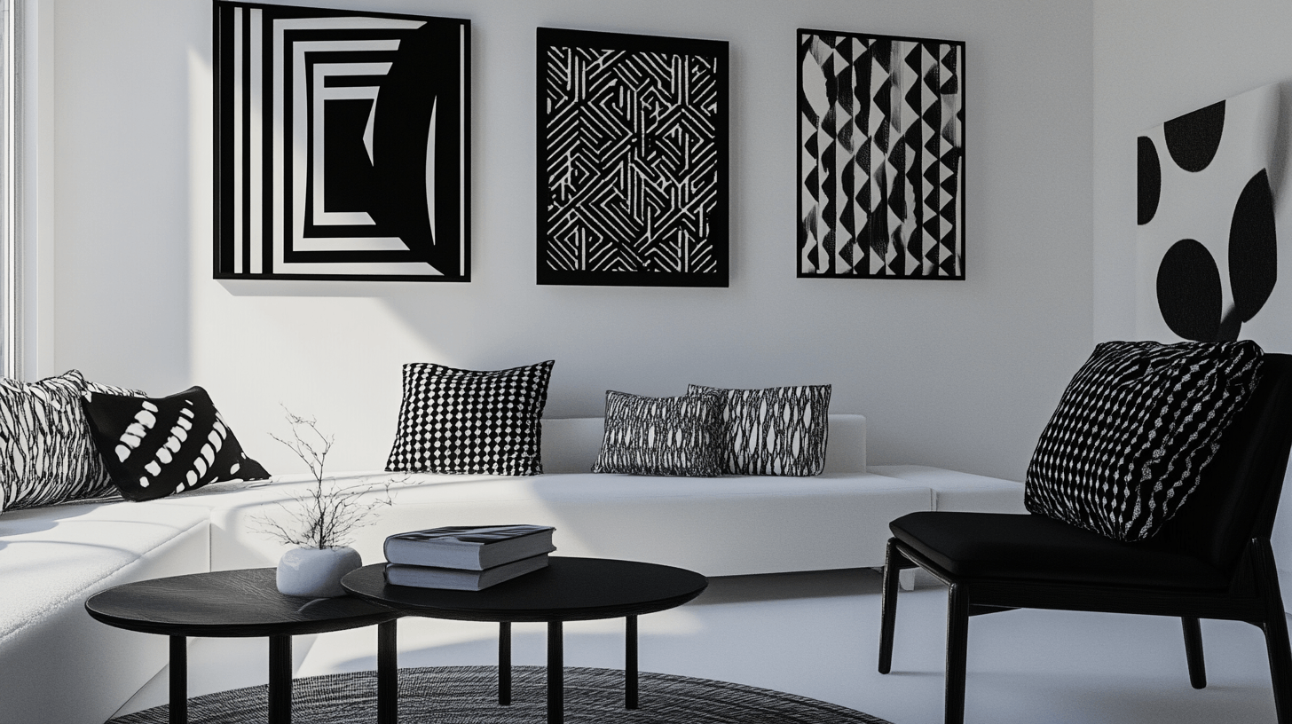 Décoration en noir et blanc : Minimaliste et expressive