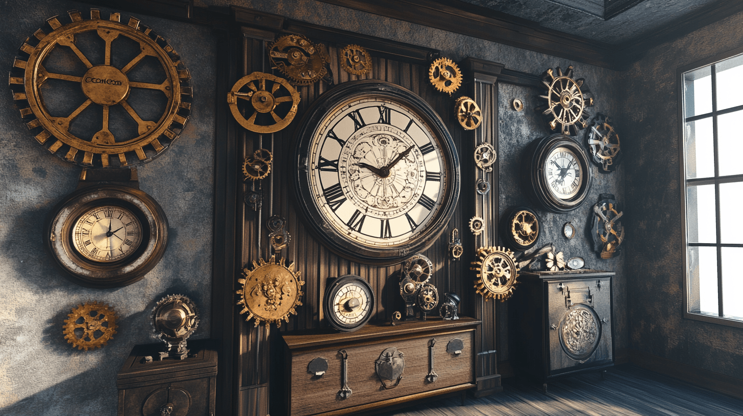 Décoration de style Steampunk : engrenages, horloges et plus
