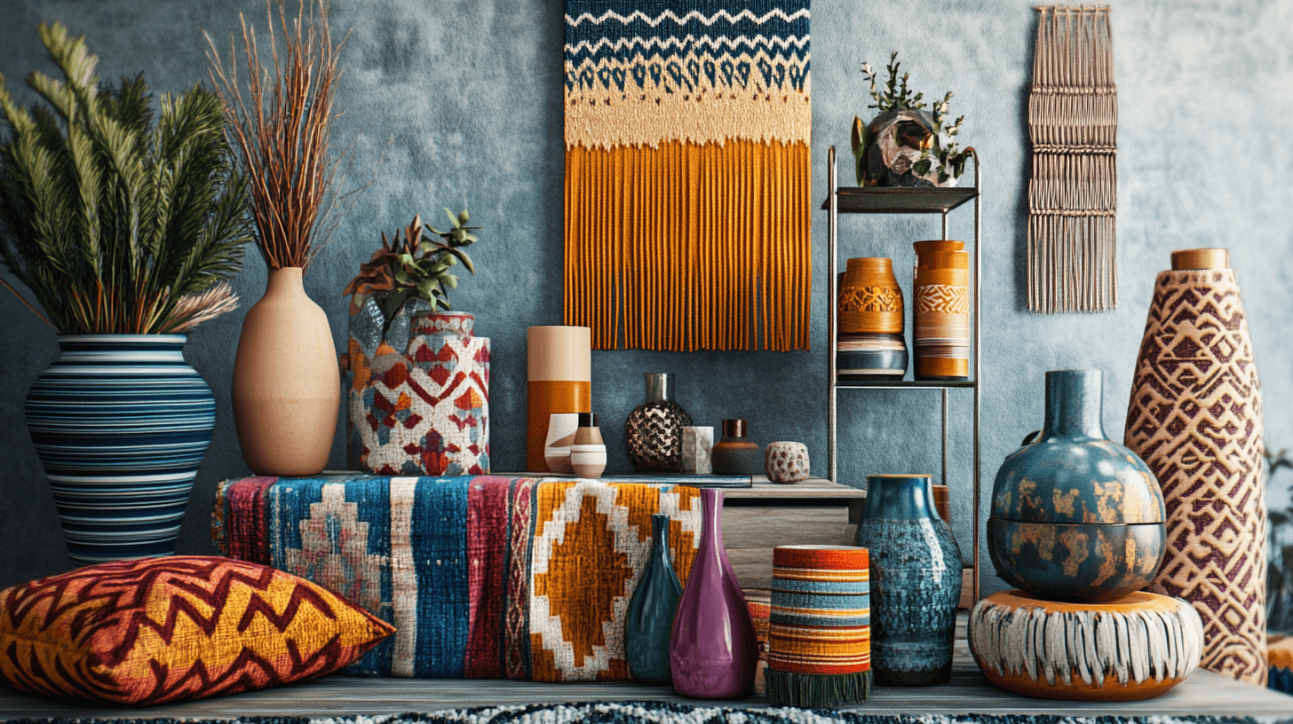 Décorations et accessoires pour le look Boho-Mid-Century