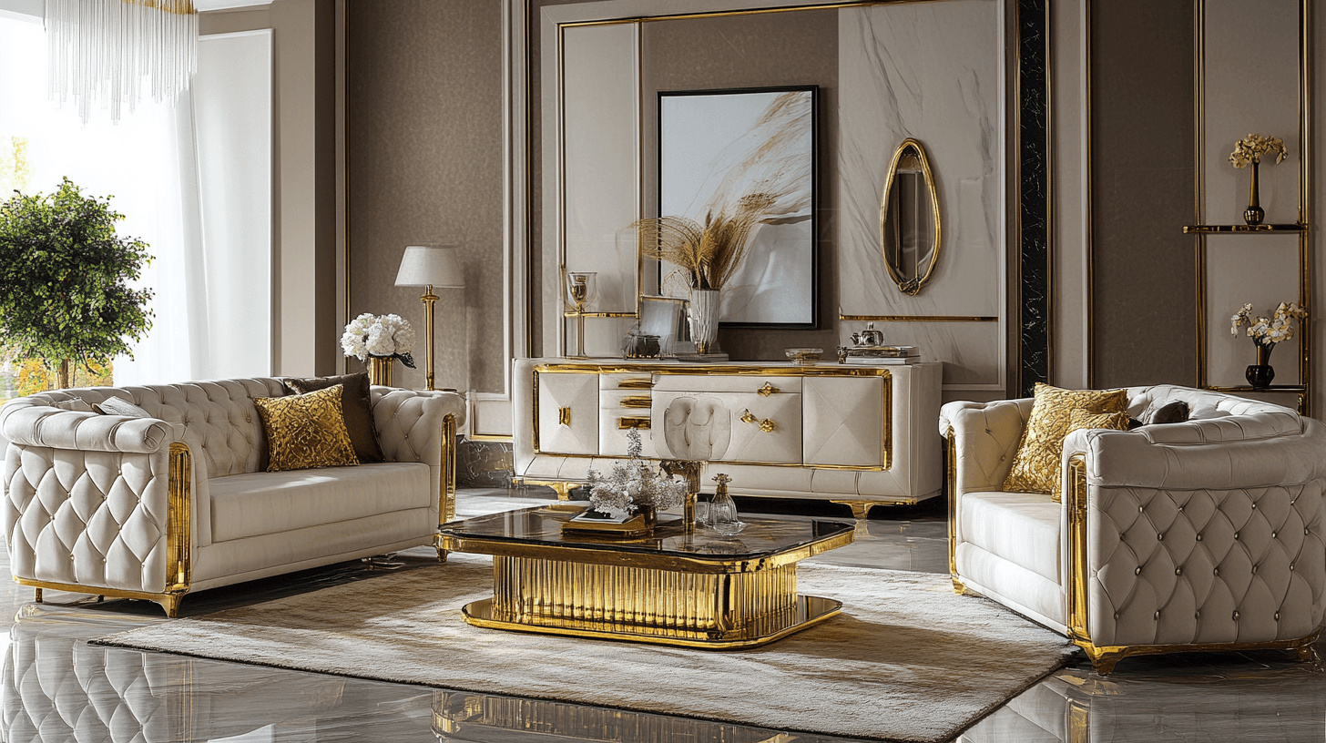 Accents dorés : Luxe et élégance dans votre maison
