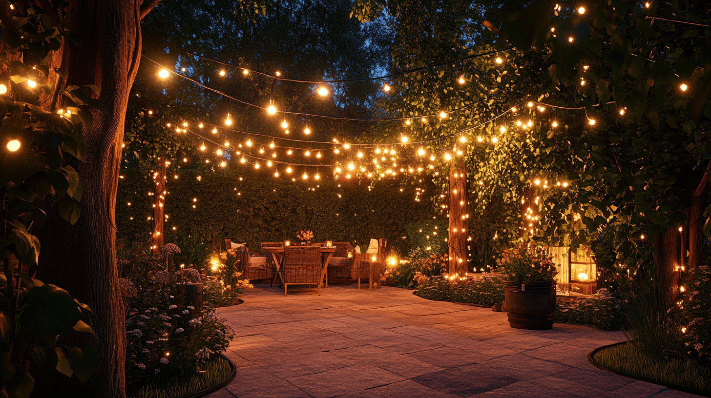 Guirlandes lumineuses pour le jardin : Éclairage d'ambiance à l'extérieur