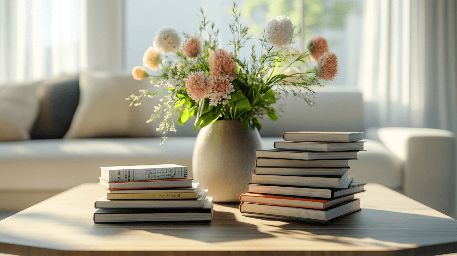 Utiliser des livres comme décoration de table