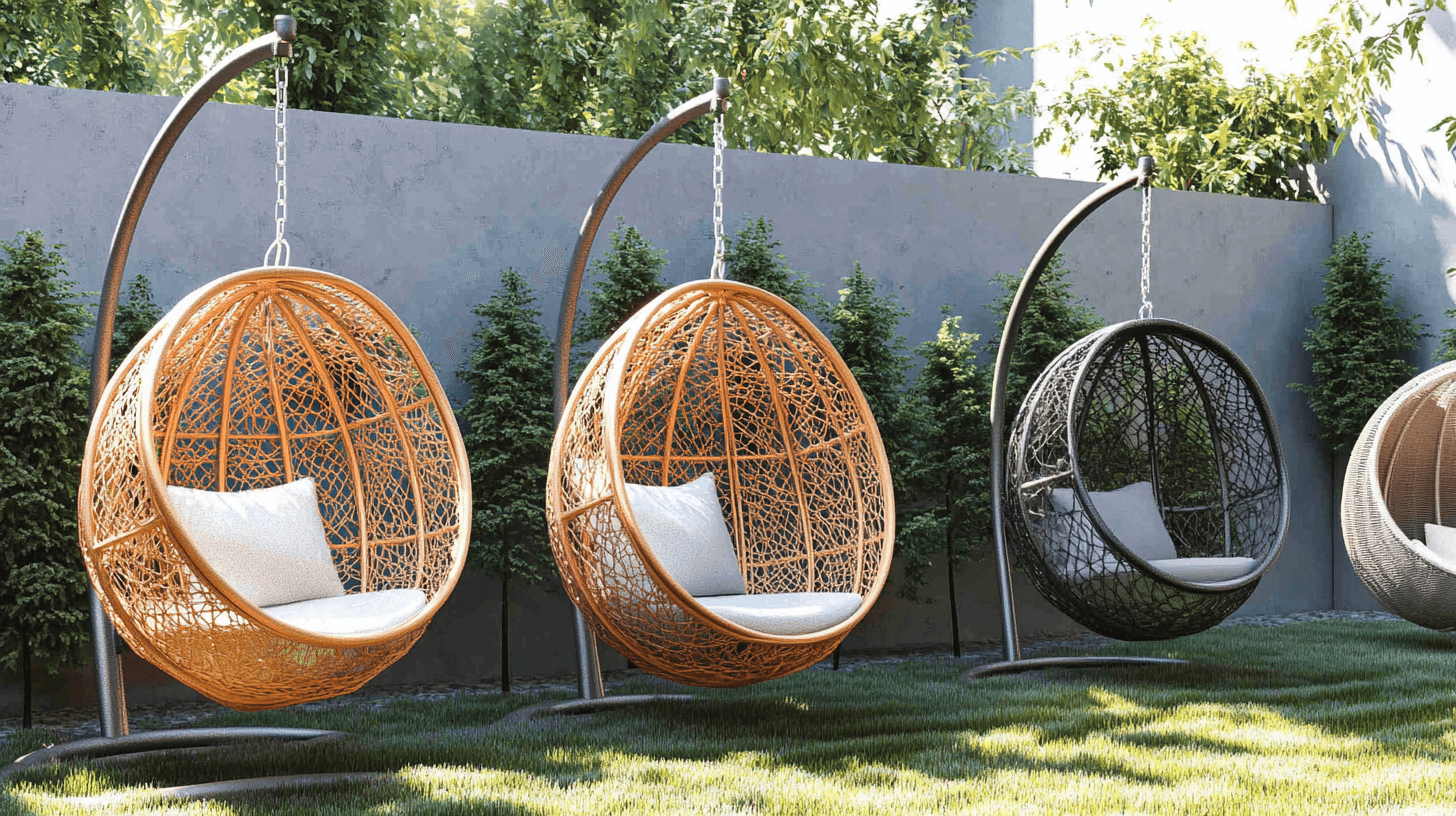 Différents types de fauteuils suspendus