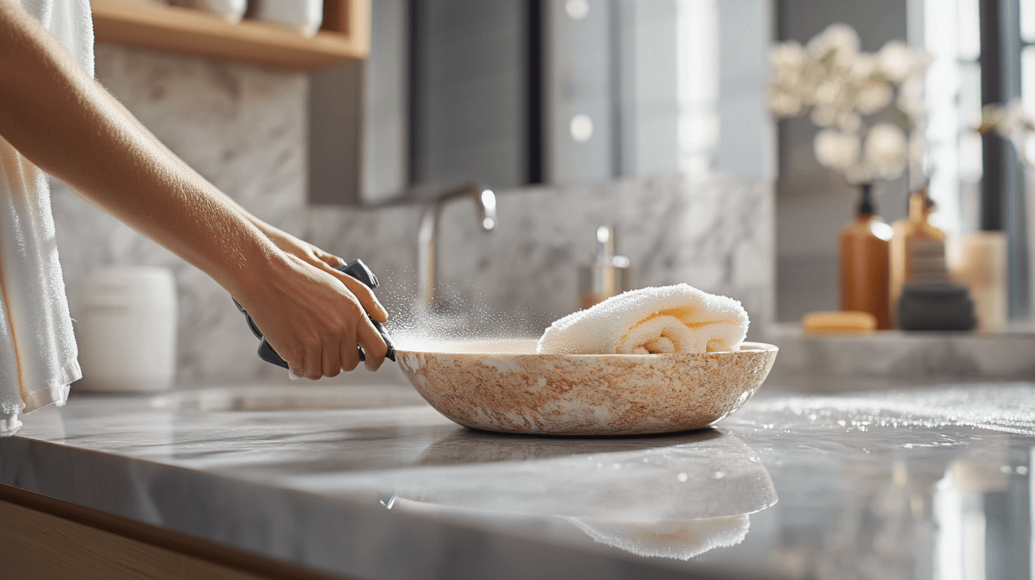 Entretien et maintenance de la pierre naturelle dans la salle de bain
