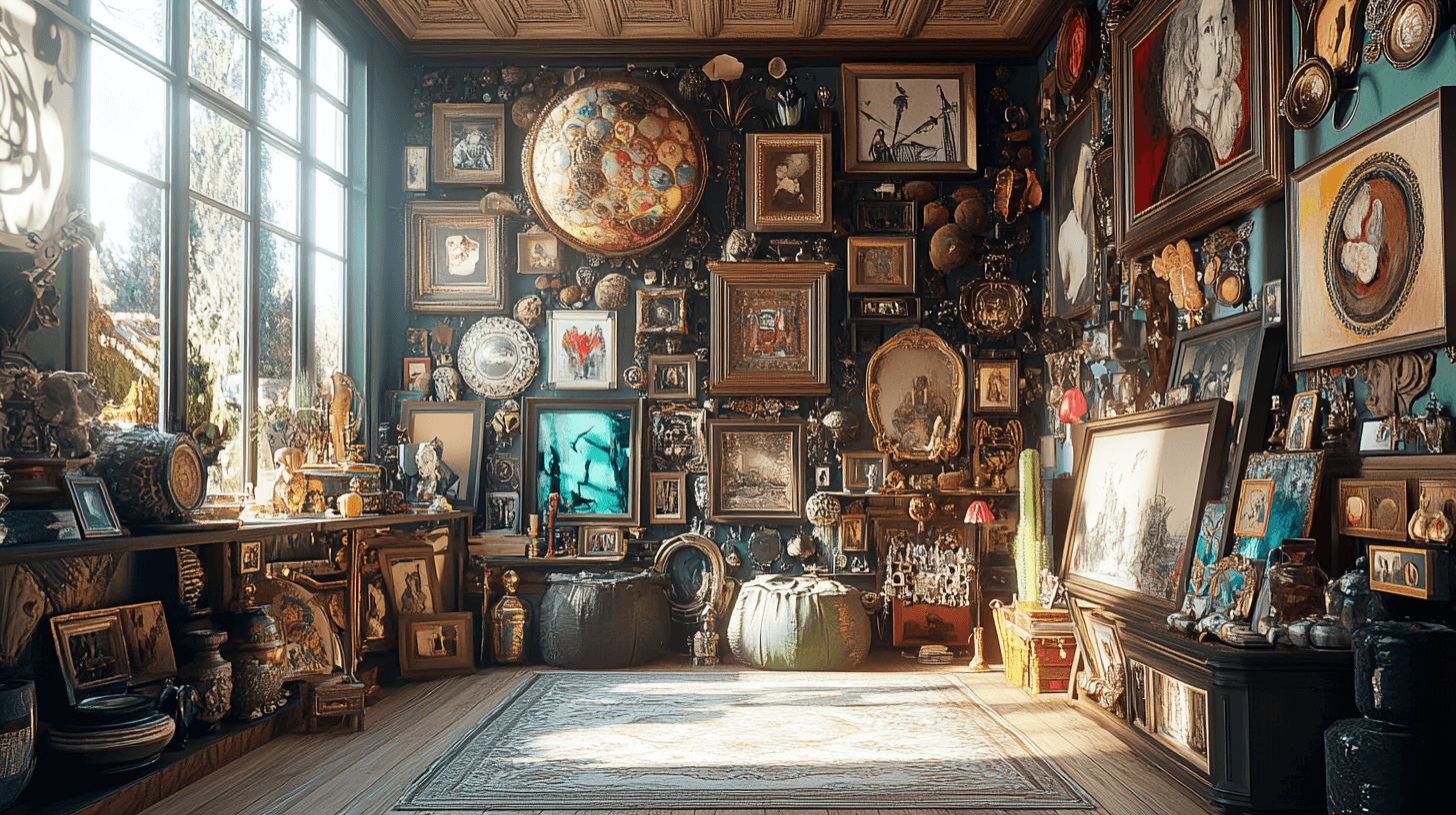 Décoration dans le maximalisme : Art et curiosités