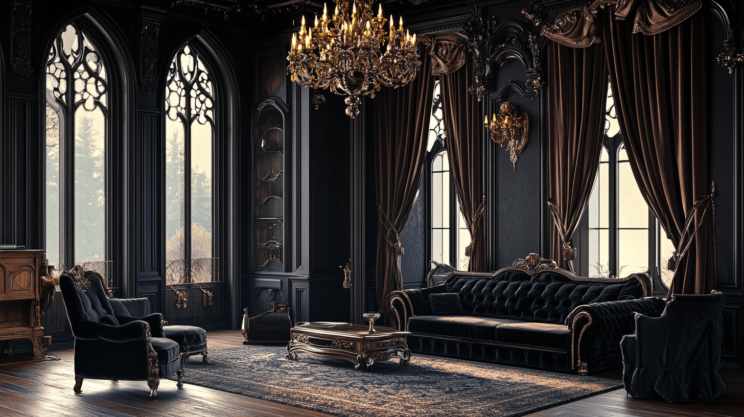 Gothic Revival : Couleurs sombres et détails somptueux