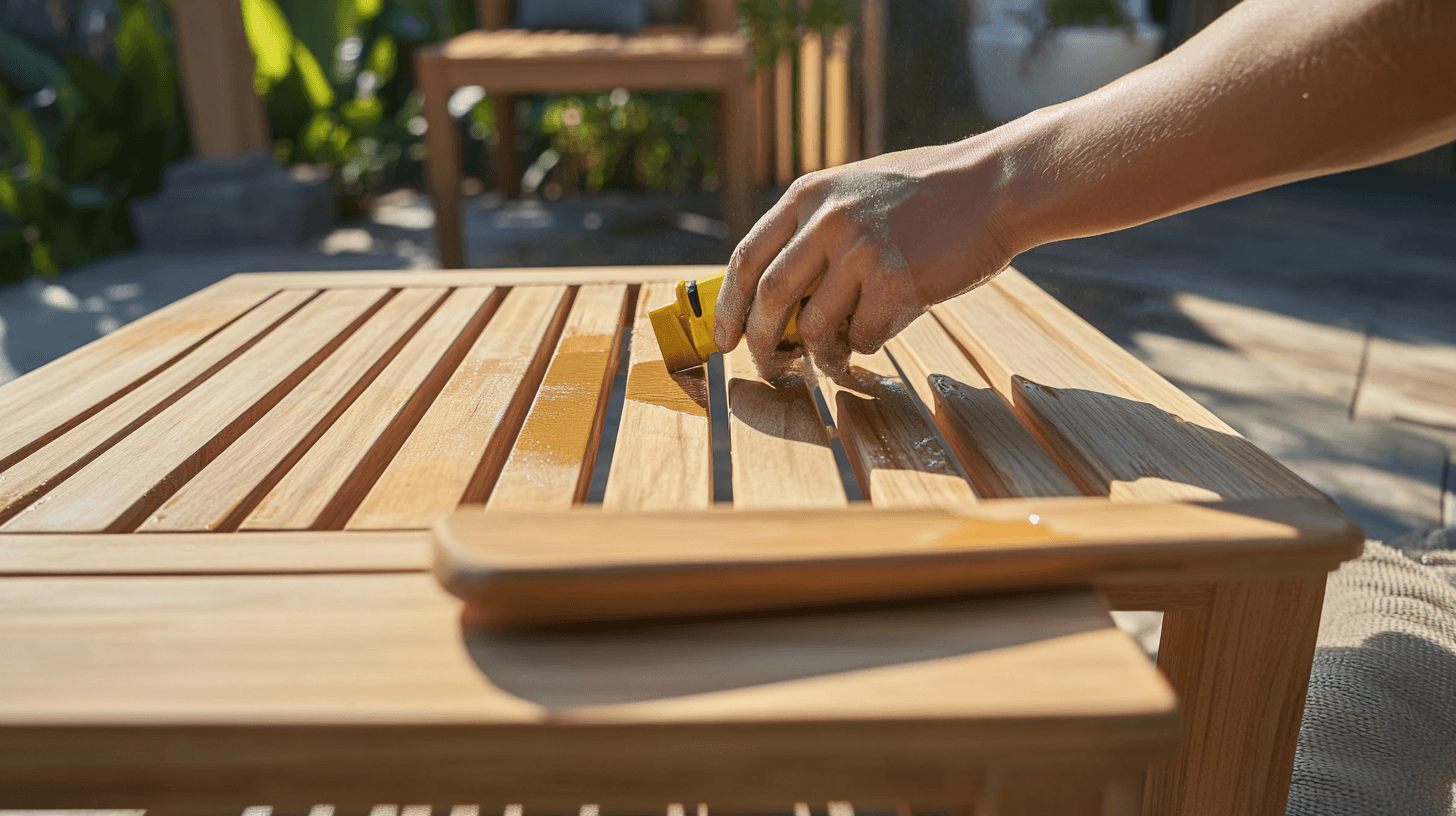 Entretien et maintenance des meubles de terrasse en teck