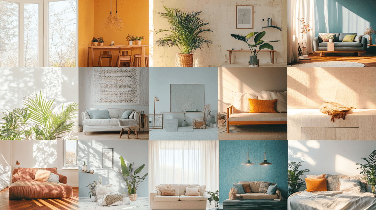 Concepts de couleur pour différents styles d'habitation