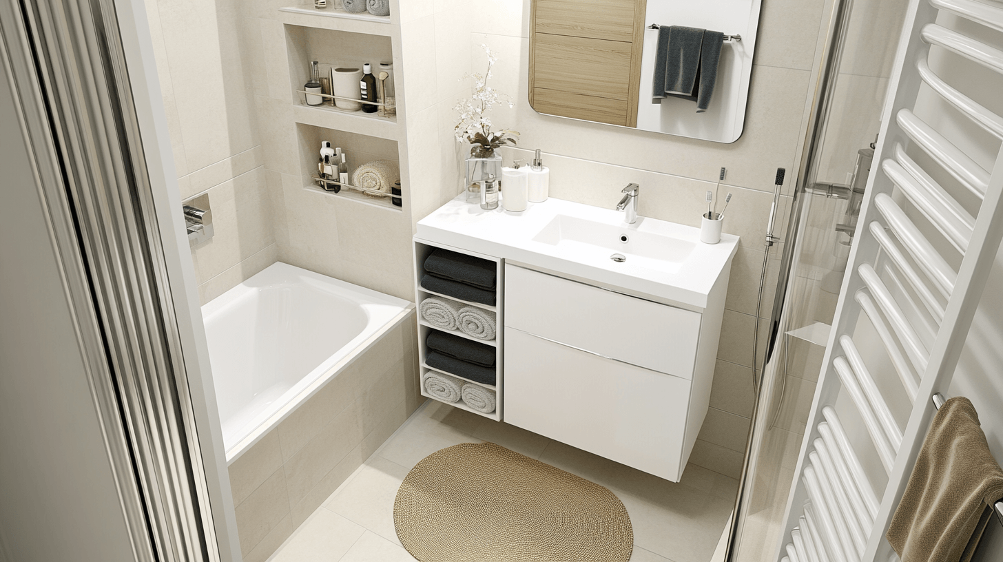 Meubles peu encombrants pour petites salles de bains