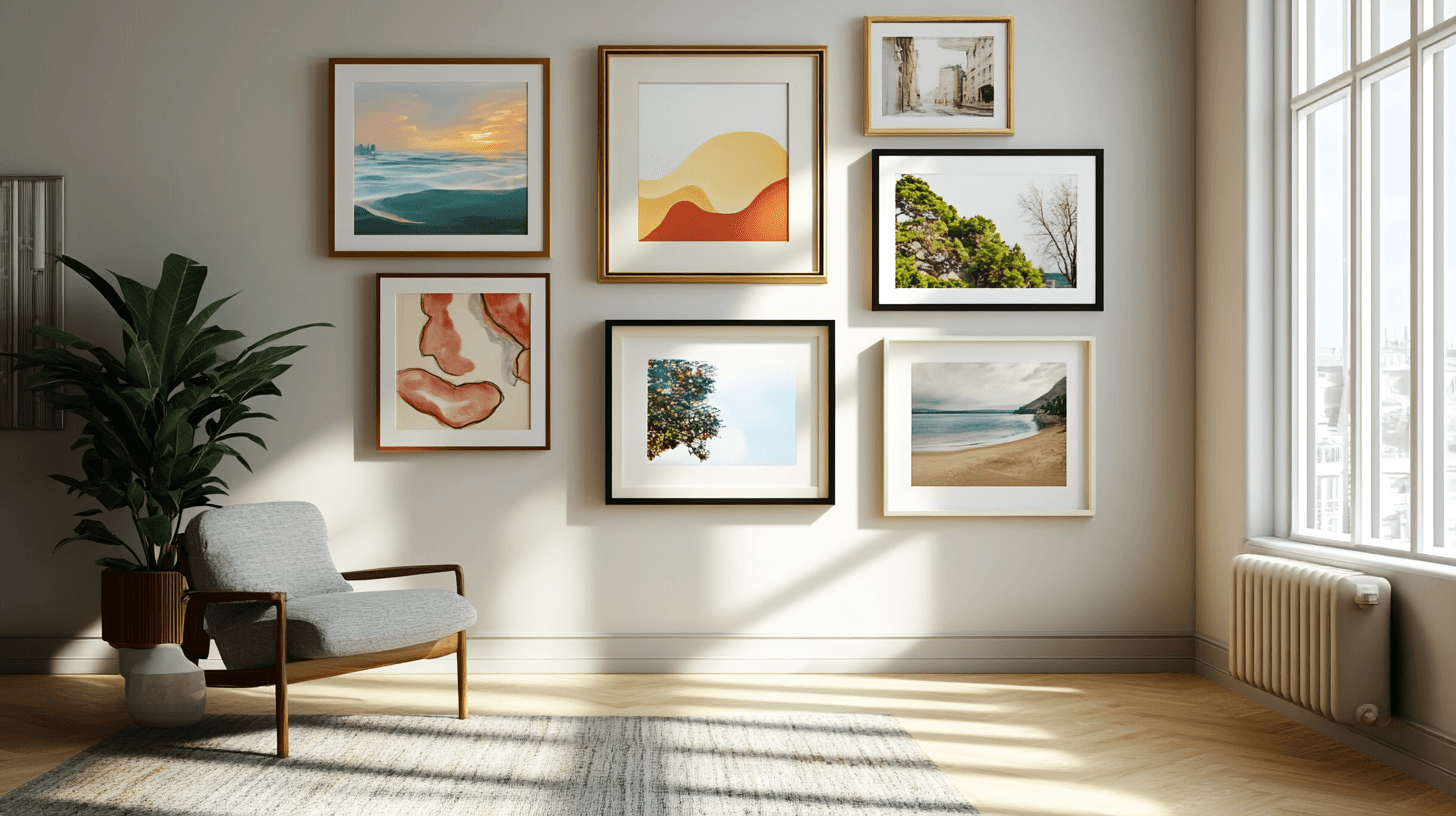 Décorer les murs de la galerie : Le mélange parfait de cadres et d'art