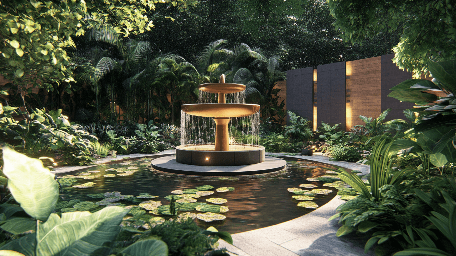 Jeux d'eau dans le jardin : Fontaines et étangs modernes
