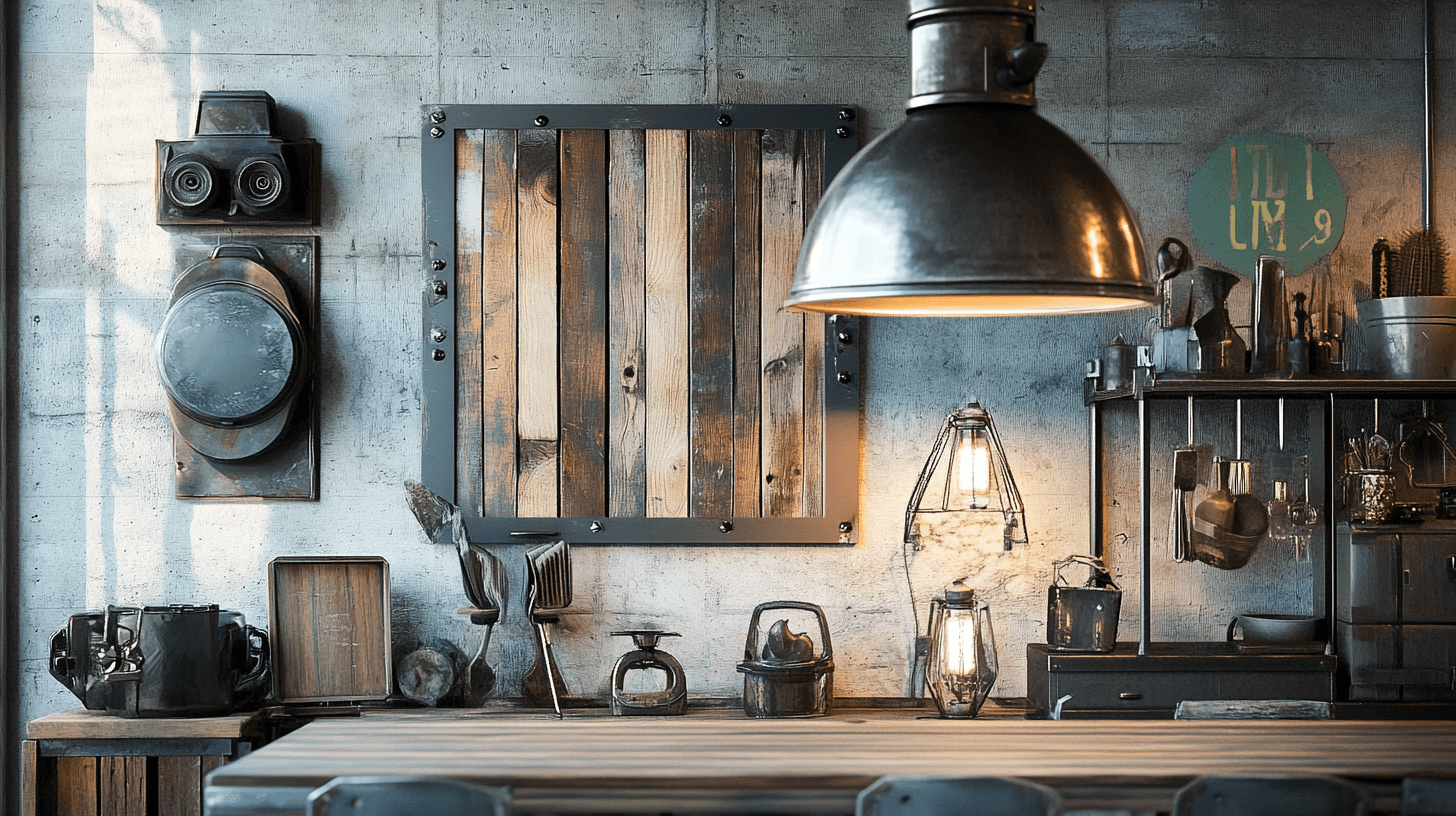 Éléments de décoration pour le look Rustic Industrial
