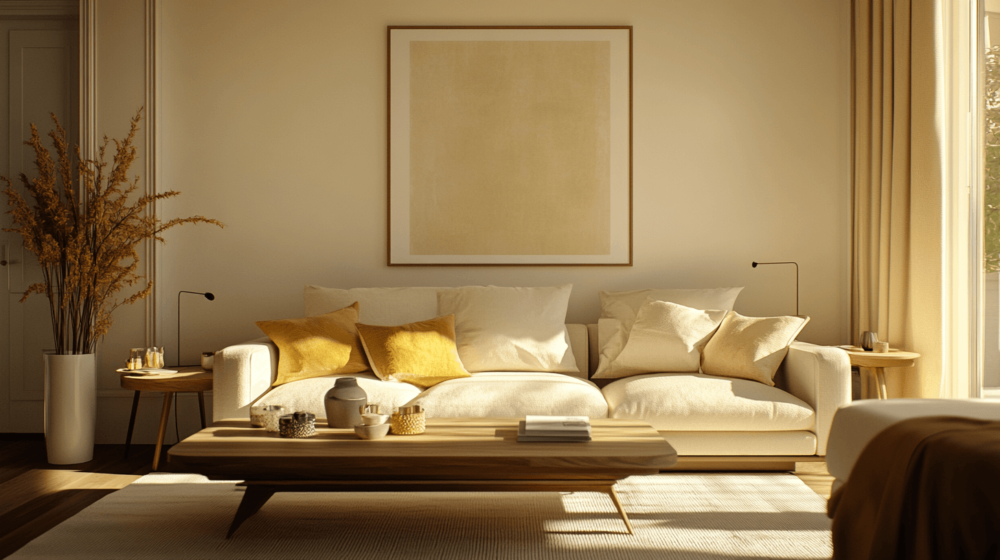 Meubles et accessoires dans des tons clairs