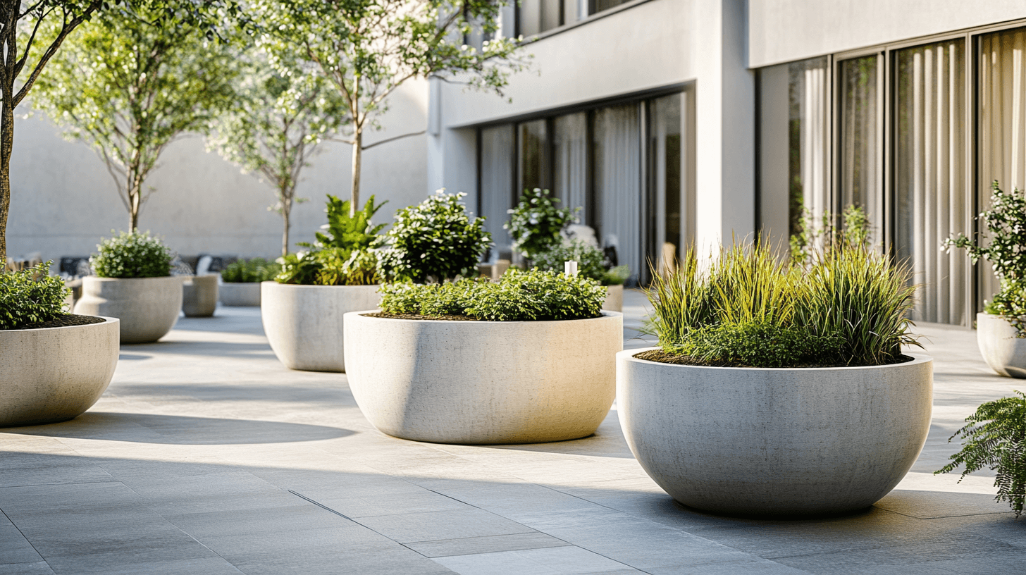 Avantages des jardinières en béton