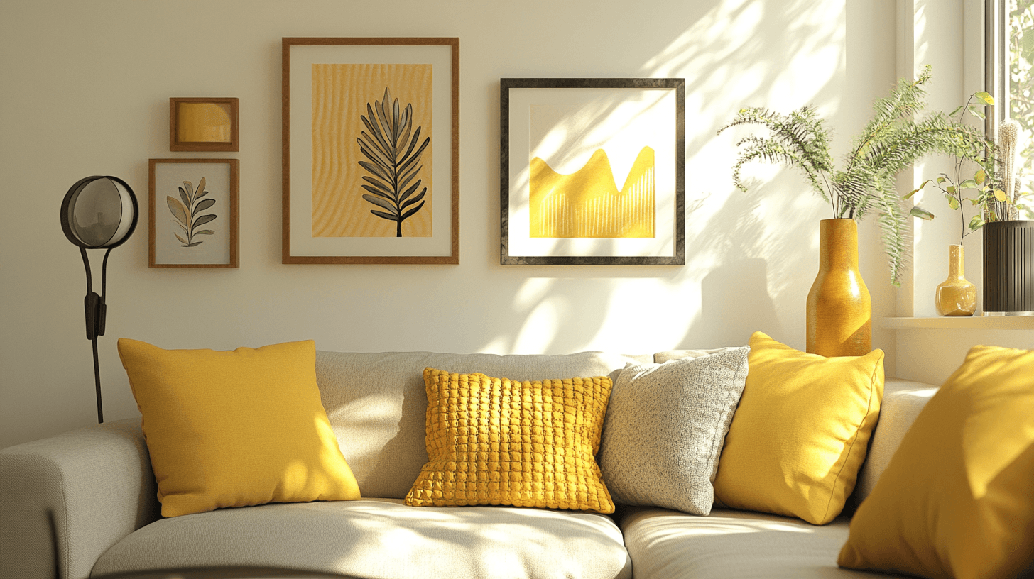 Accents décoratifs en jaune : fraîcheur et énergie