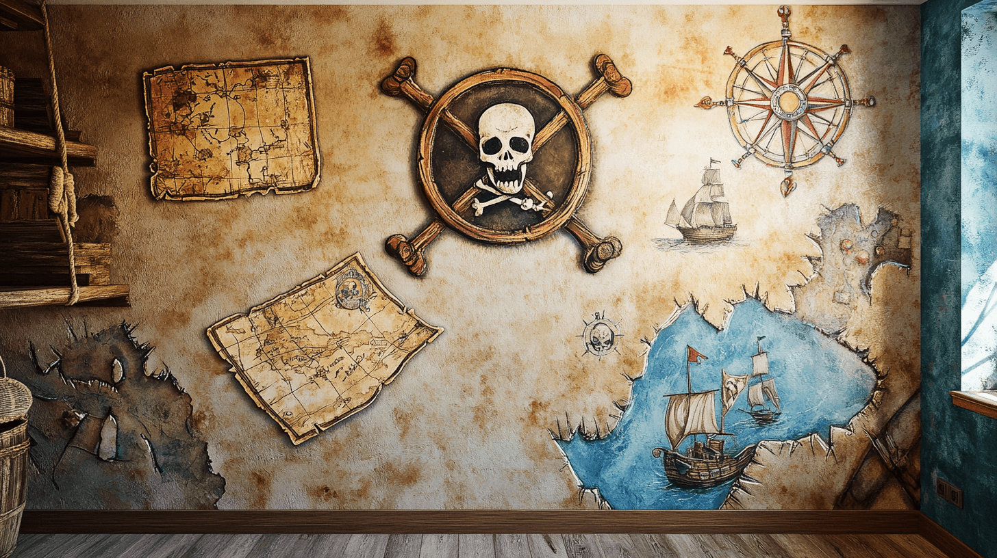 Décoration murale : Idées créatives pour petits pirates