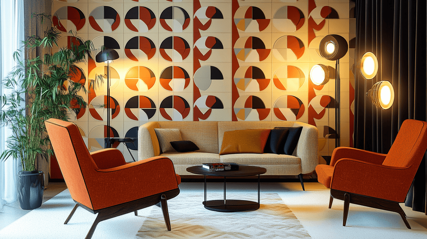 Éléments de décoration de style Mid-Century Modern