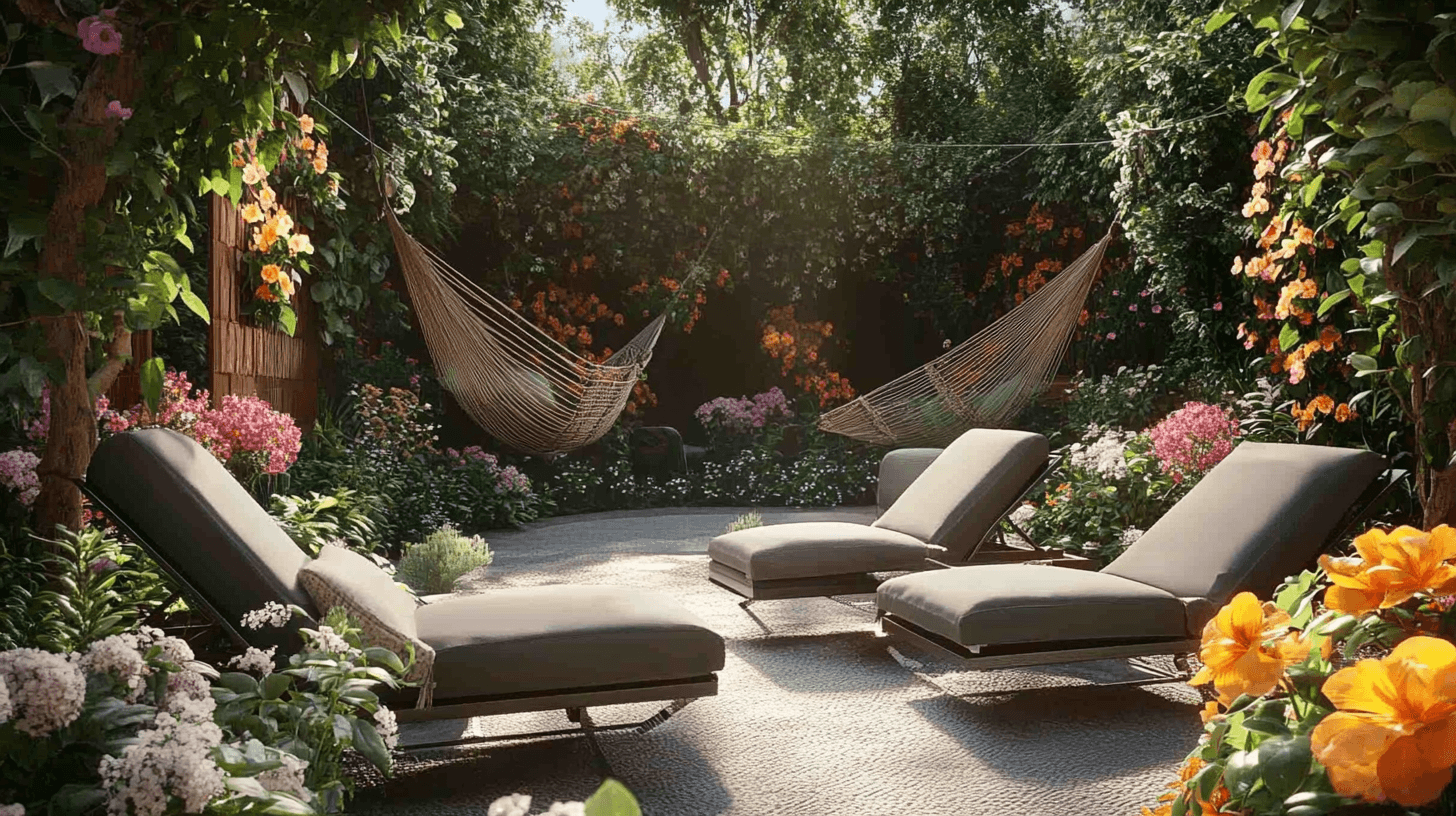 Chaises longues et hamacs : L'endroit parfait pour la détente