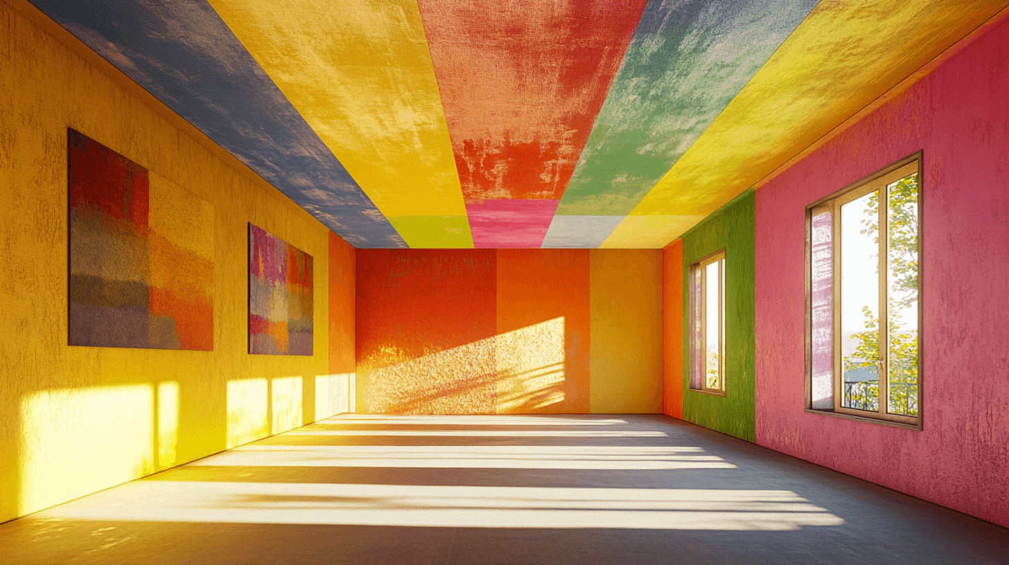 L'effet des couleurs au plafond