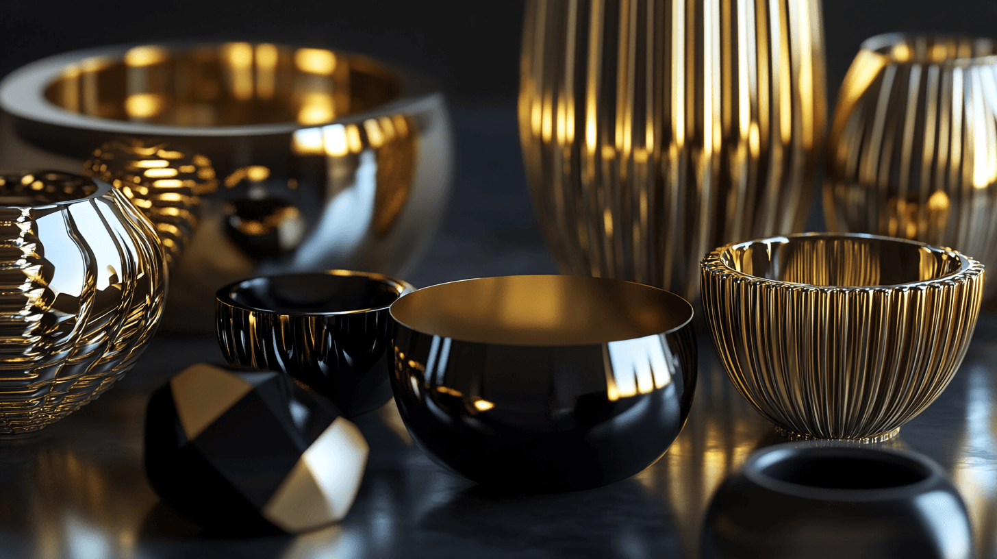 Décoration en or et noir : mettre des accents