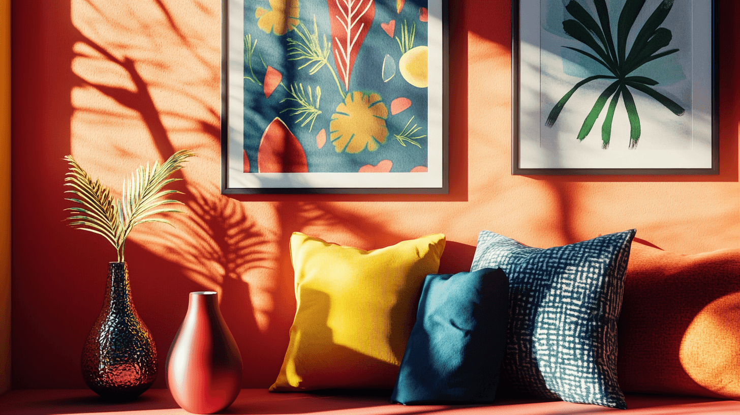 Décoration avec des couleurs vives