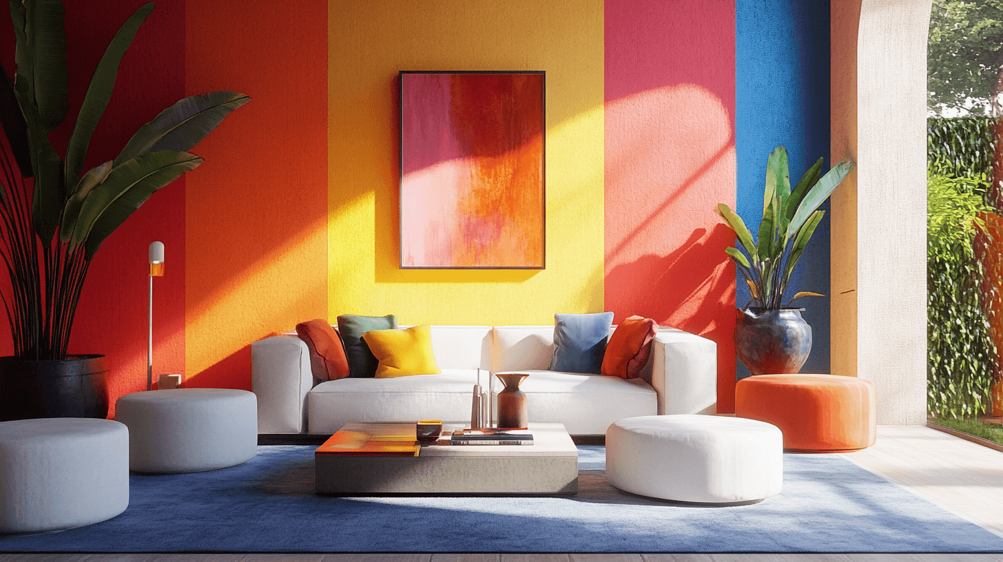 Coloré et audacieux : des murs colorés dans chaque pièce