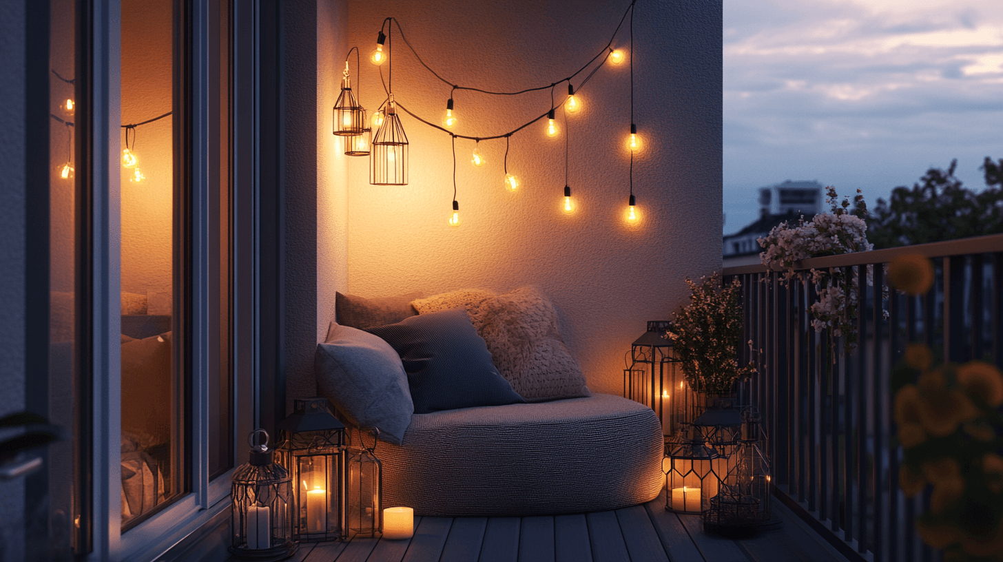 Éclairage pour balcon et terrasse : Lumière d'ambiance pour des soirées douces