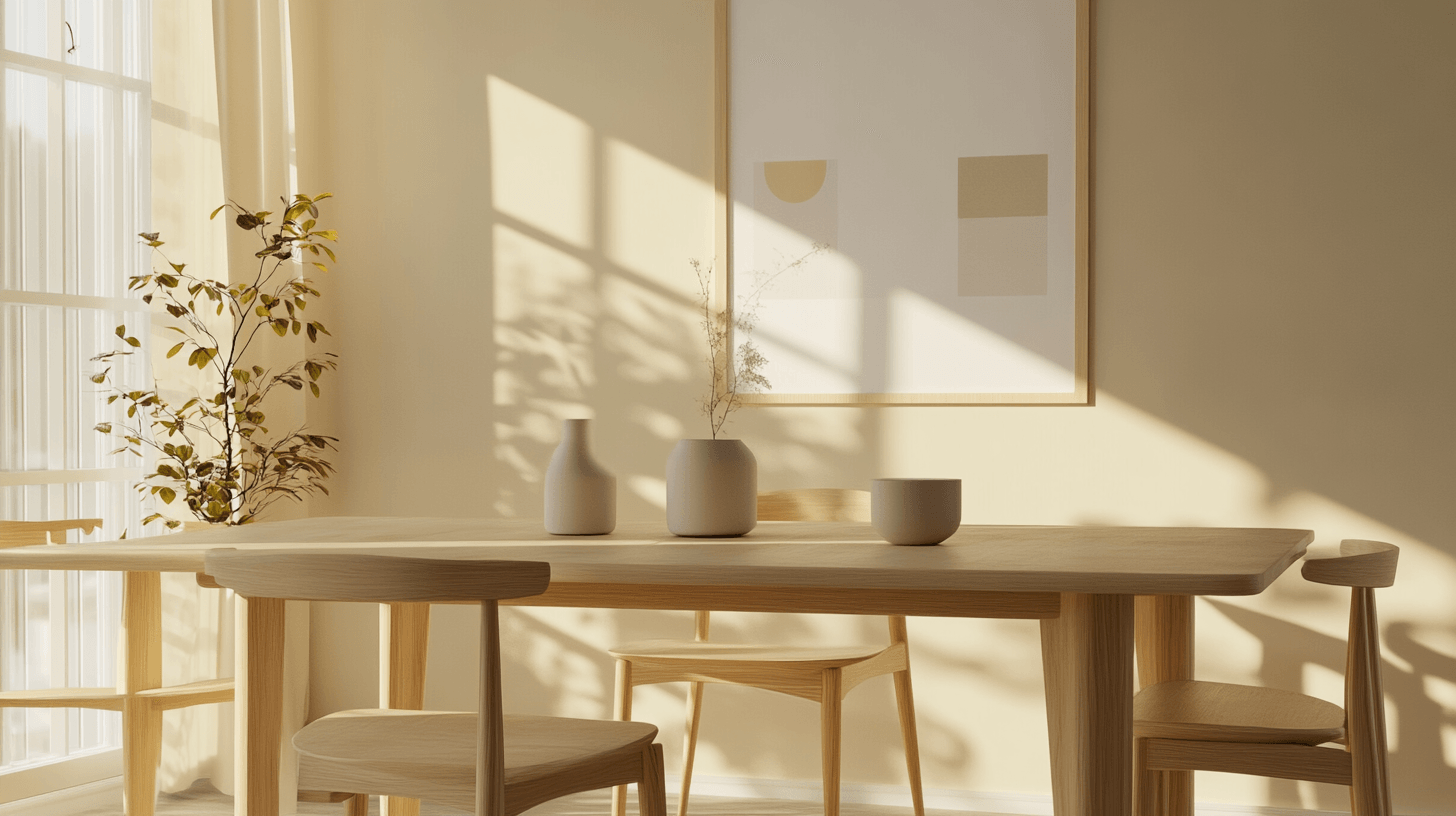 Meubles dans la salle à manger scandinave
