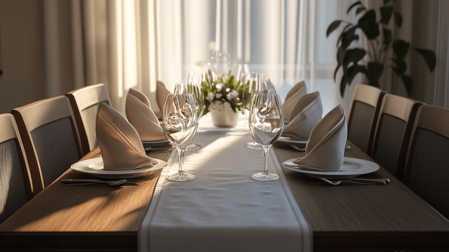 Élégants chemins de table et serviettes : La base de chaque décoration