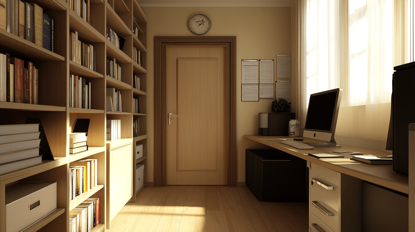 Solutions d'espace efficaces pour le bureau à domicile dans le couloir