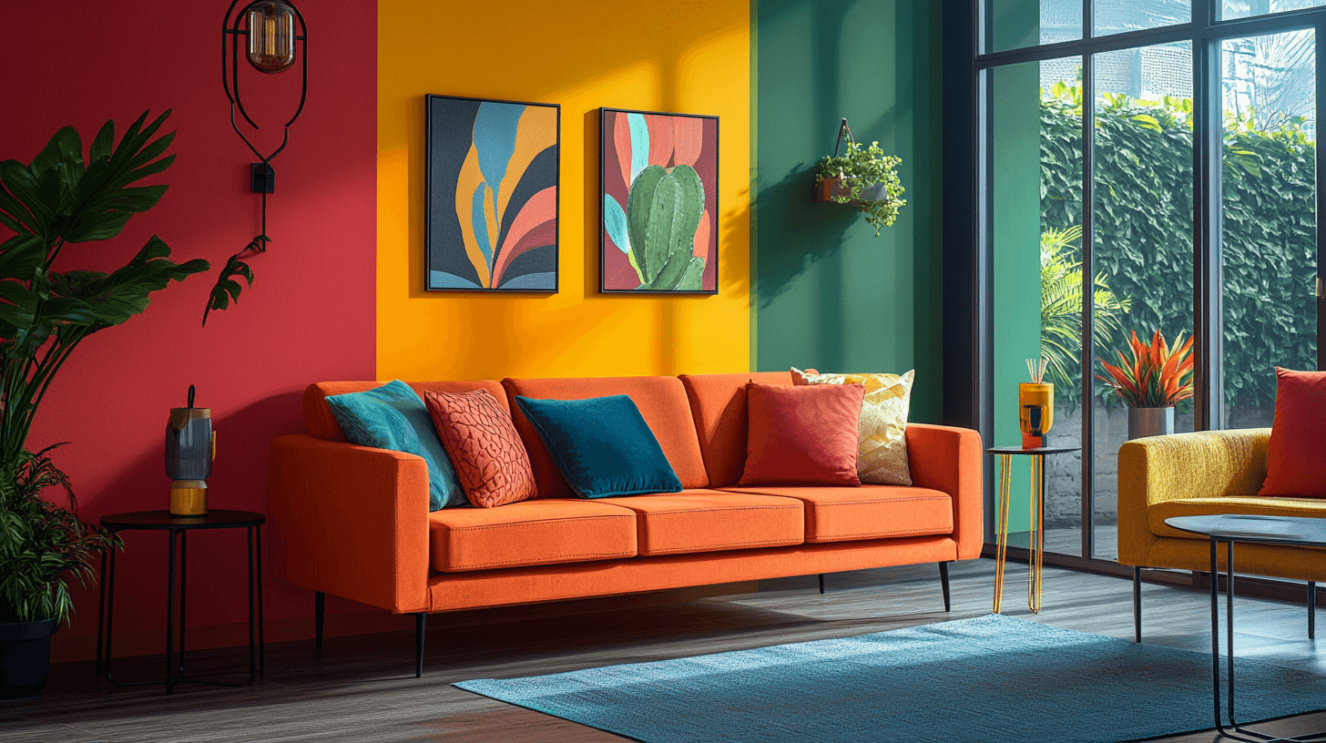 Murs colorés dans le salon : Le centre de la maison