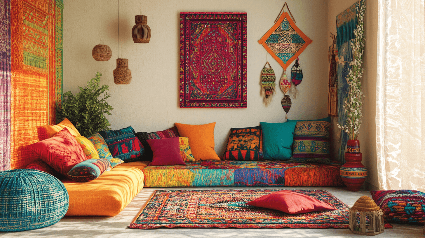Décoration et accessoires comme touches de couleur
