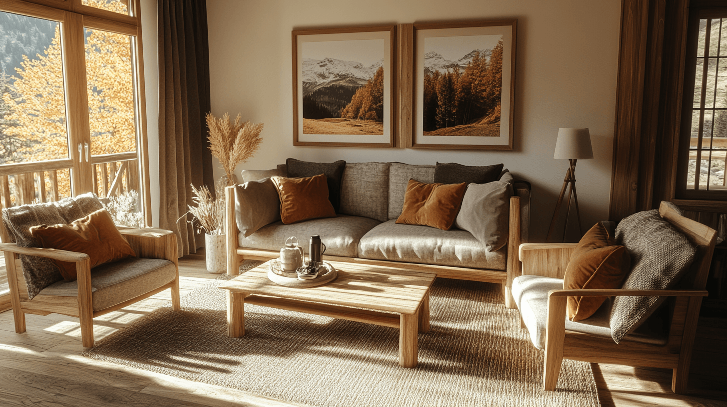 Conception des couleurs dans le style chalet : tons terreux et nuances chaudes