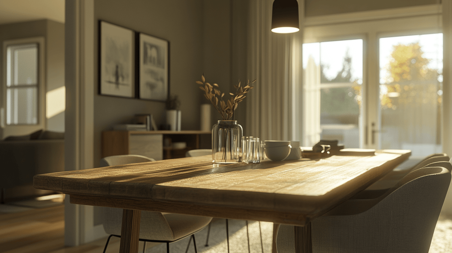 Salle à manger de style maison de campagne moderne : Le mélange parfait de rustique et de moderne