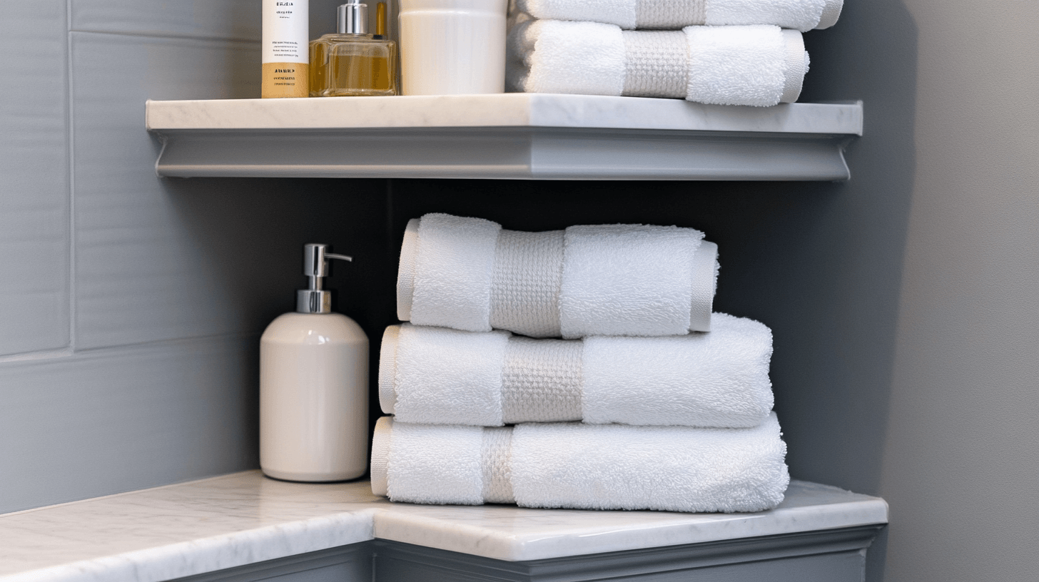 Étagères d'angle dans la salle de bain : Solutions gain de place pour les petits espaces