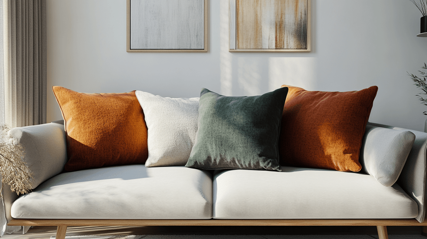 Agencements de coussins pour différentes pièces