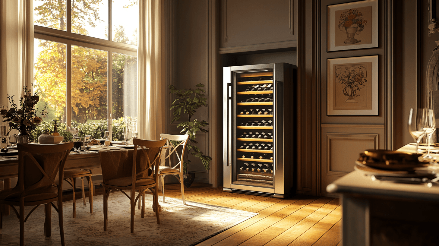 Le bon emplacement de la cave à vin dans la salle à manger