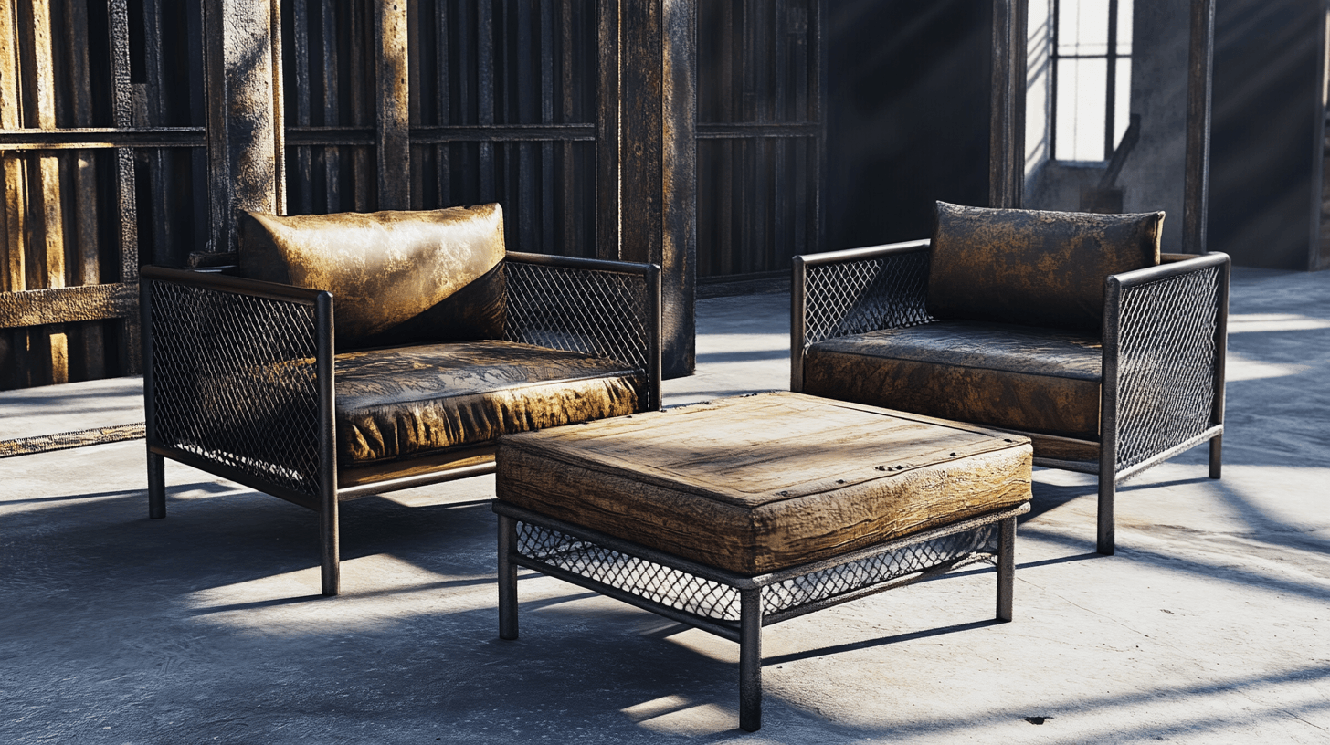 Meubles au style glamour industriel