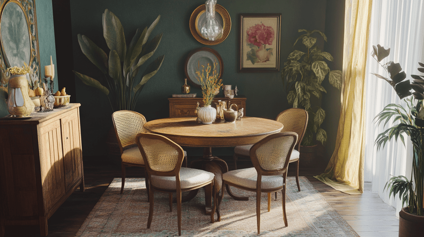 Le choix de couleur parfait pour une salle à manger vintage