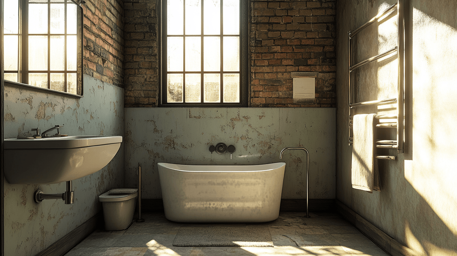 Conception des couleurs dans la salle de bain industrielle