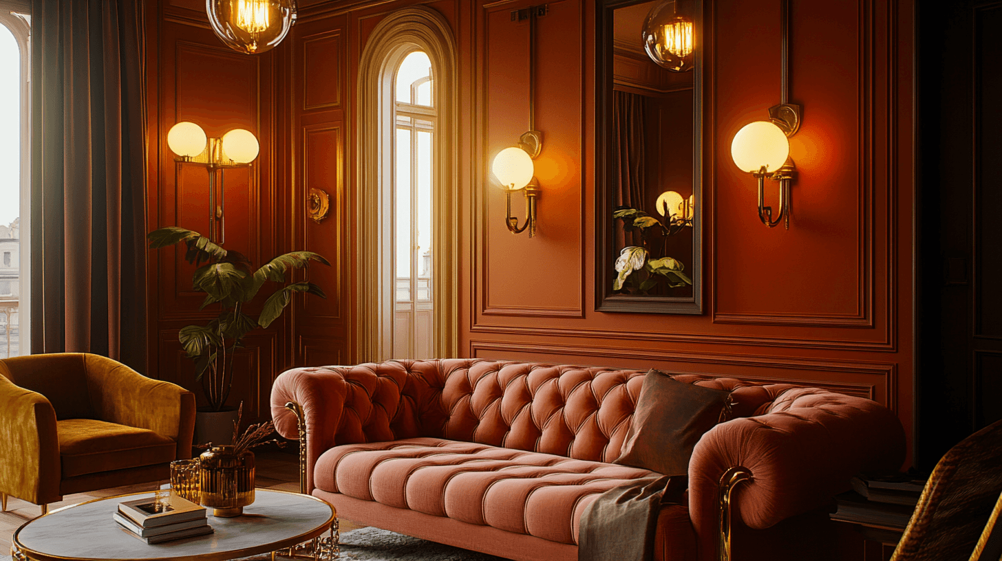 Palette de couleurs et éclairage dans le style Glamour