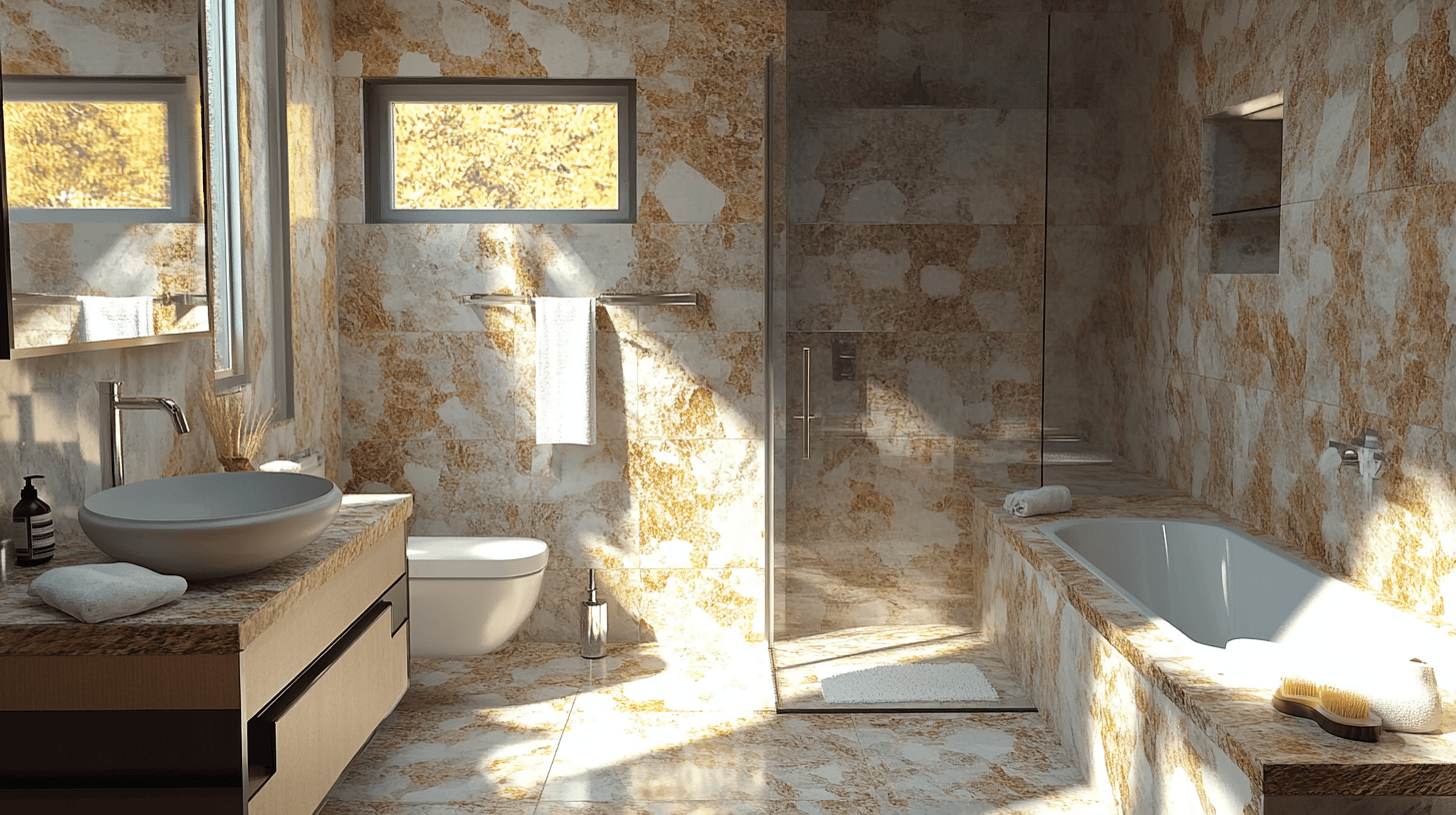 Possibilités de conception avec de la pierre naturelle dans la salle de bain