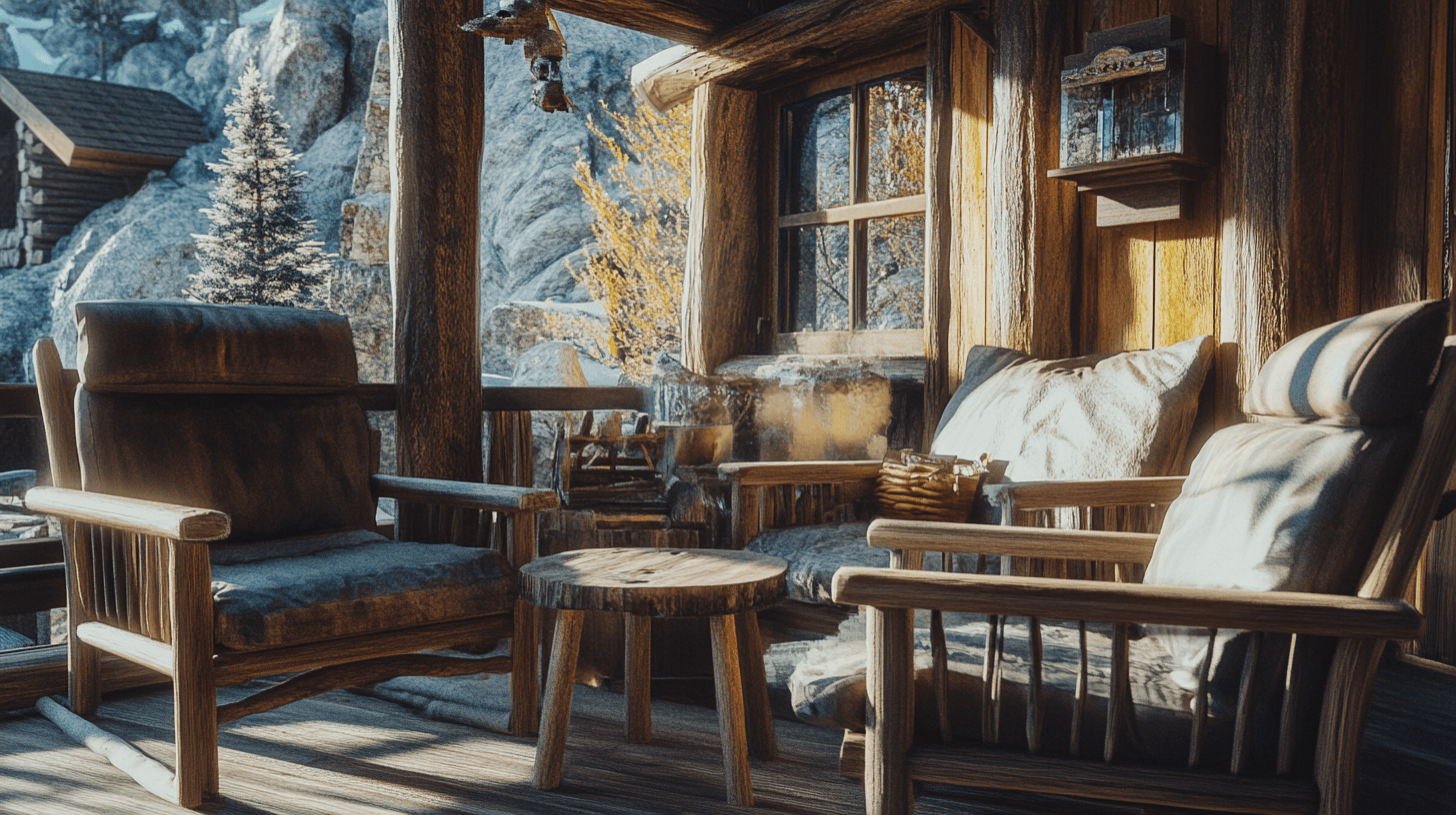 Meubles rustiques pour le Mountain Lodge